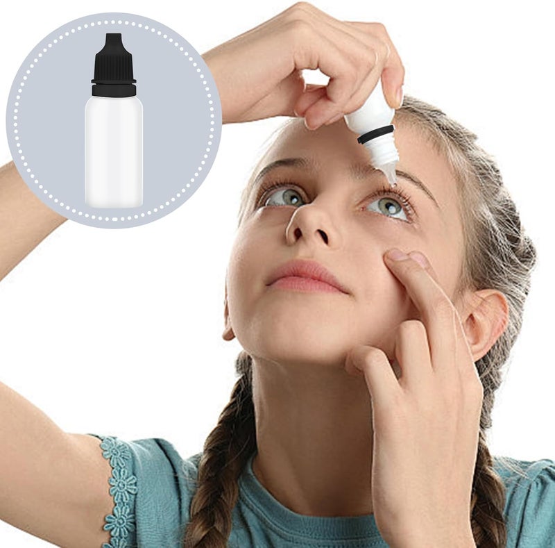 Bcautay 50Pcs Small Empty Squeeze Dropper Bottles Plastic Thin Tip Dropper Bottles 15ML Portable Squeezable Liquid Dropper with Cap and Plug for Oil Liquid Storage (Black) - Image 4